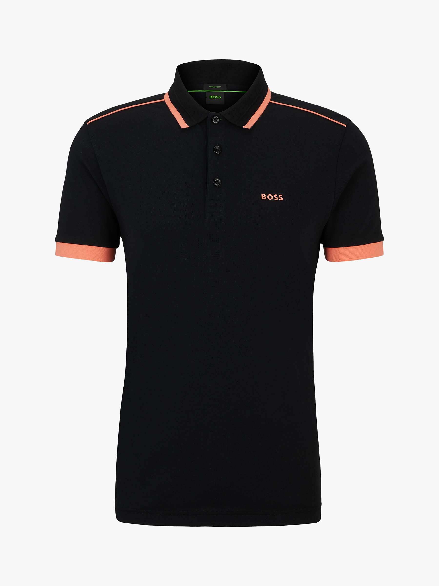 Buy BOSS Paddy Sporty Polo Shirt, Black Online at johnlewis.com