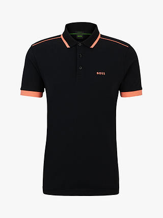 BOSS Paddy Sporty Polo Shirt, Black