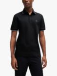 BOSS Passertip 001 Short Sleeve Polo Shirt, Black, Black