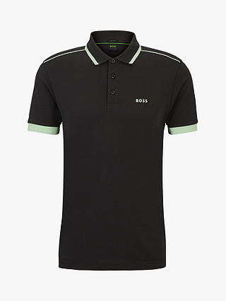 BOSS Paddy 016 Short Sleeve Polo Shirt, Charcoal