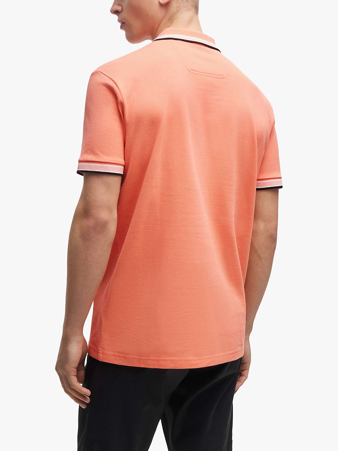 Buy BOSS Essentials Short Sleeve Polo Shirt, Open Red Online at johnlewis.com