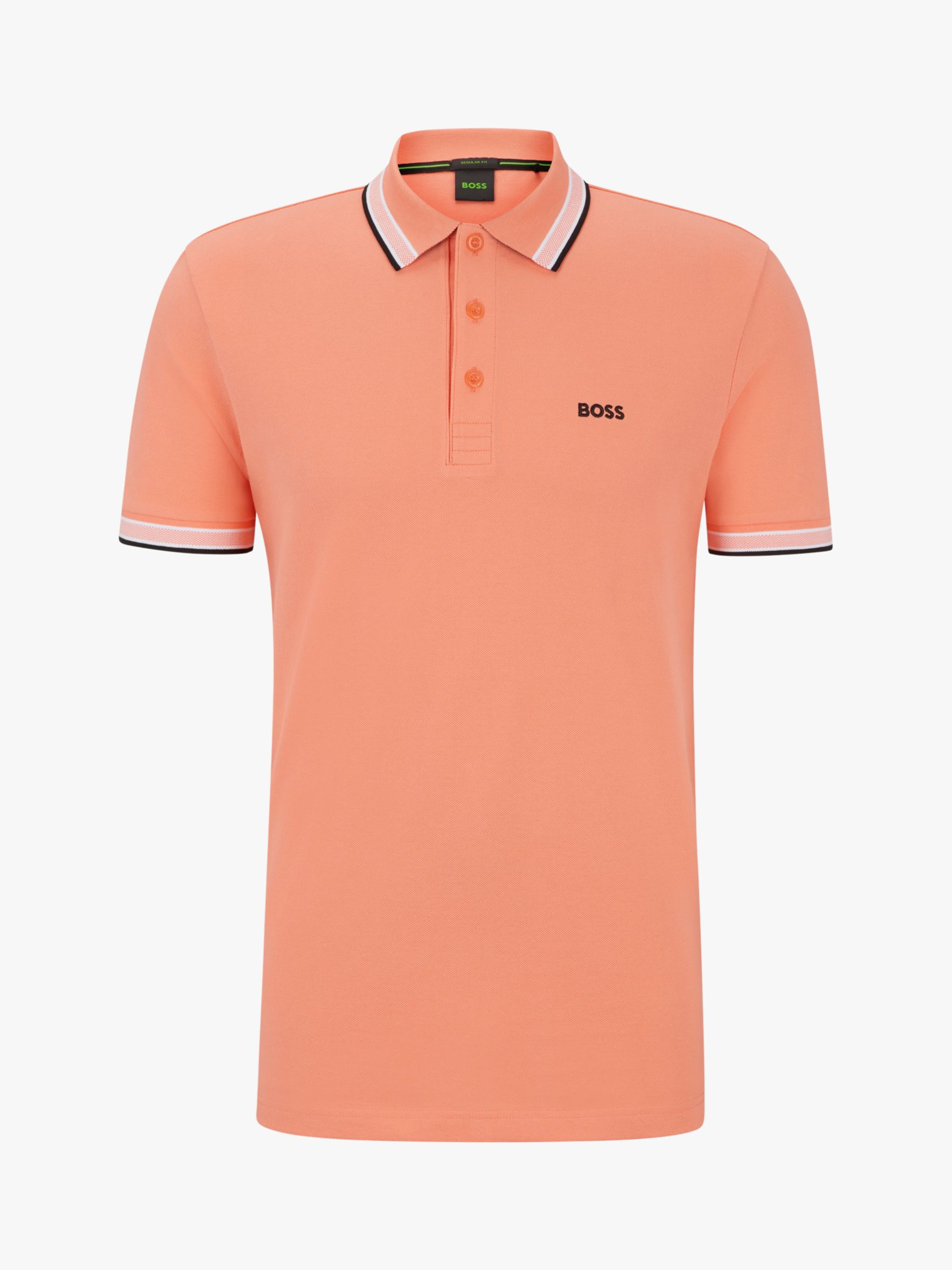 BOSS Essentials Short Sleeve Polo Shirt, Open Red, XL