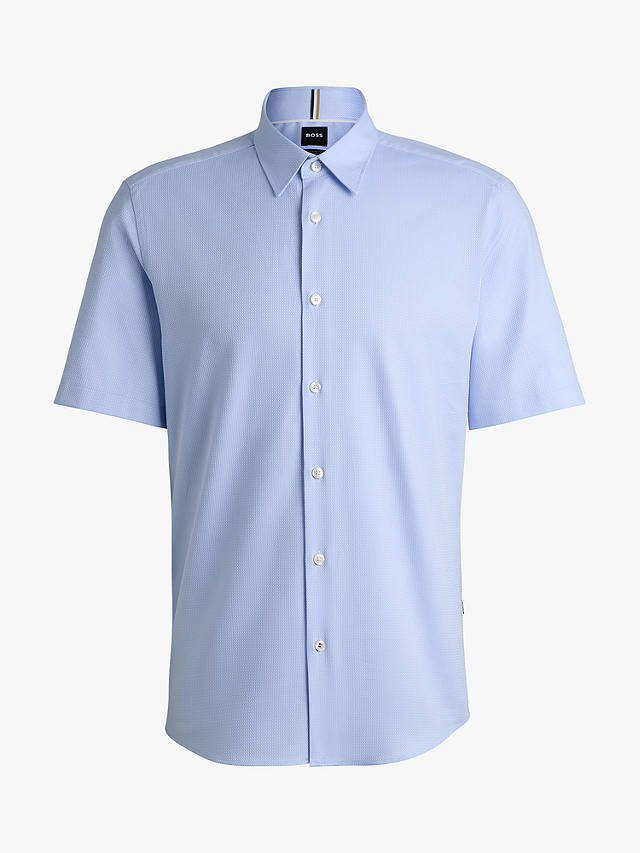 BOSS S-Liam Short Sleeve Shirt, Blue