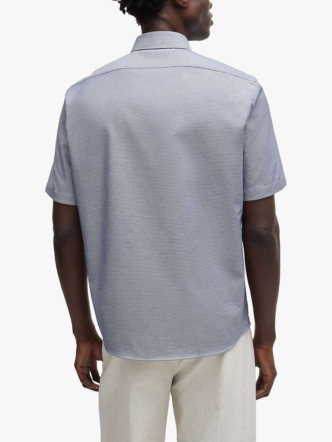 Buy BOSS Liam Regular Fit Shirt, Navy Online at johnlewis.com