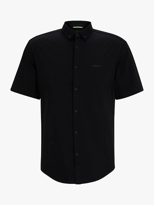 BOSS Cotton Motion Jersey Shirt, Black