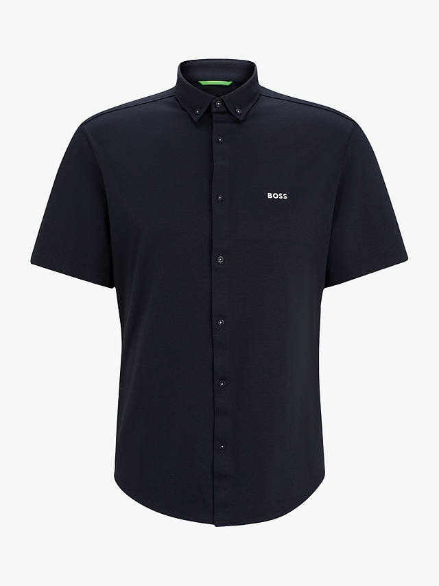 BOSS Cotton Motion Jersey Shirt, Dark Blue