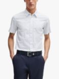 BOSS Slim Fit Short Sleeve Shirt, White, White