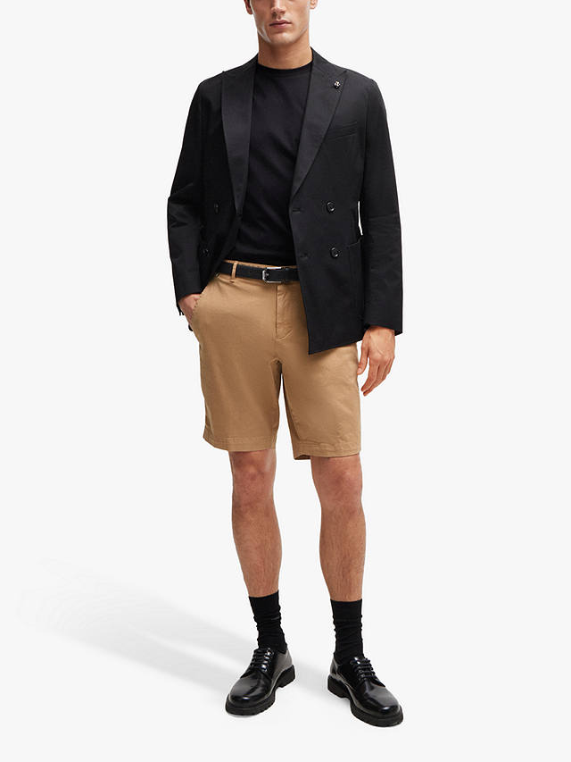 BOSS Slice Slim Fit Chino Shorts, Medium Beige
