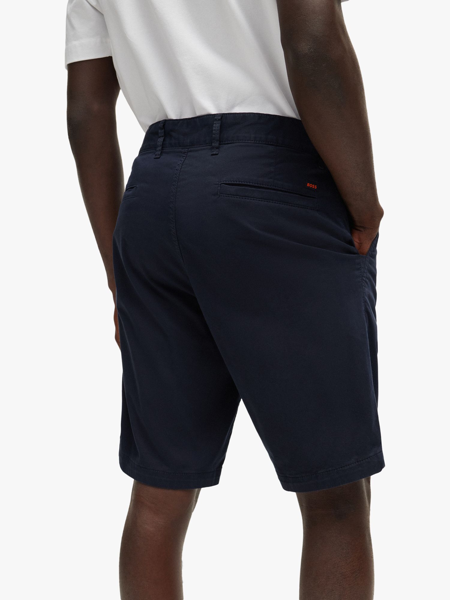BOSS Slim Fit Chino Shorts, Navy, 29
