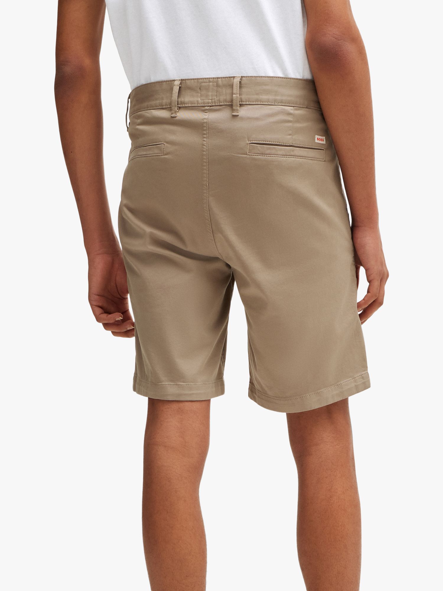 BOSS Slim Fit Chino Shorts, Open Brown, 30