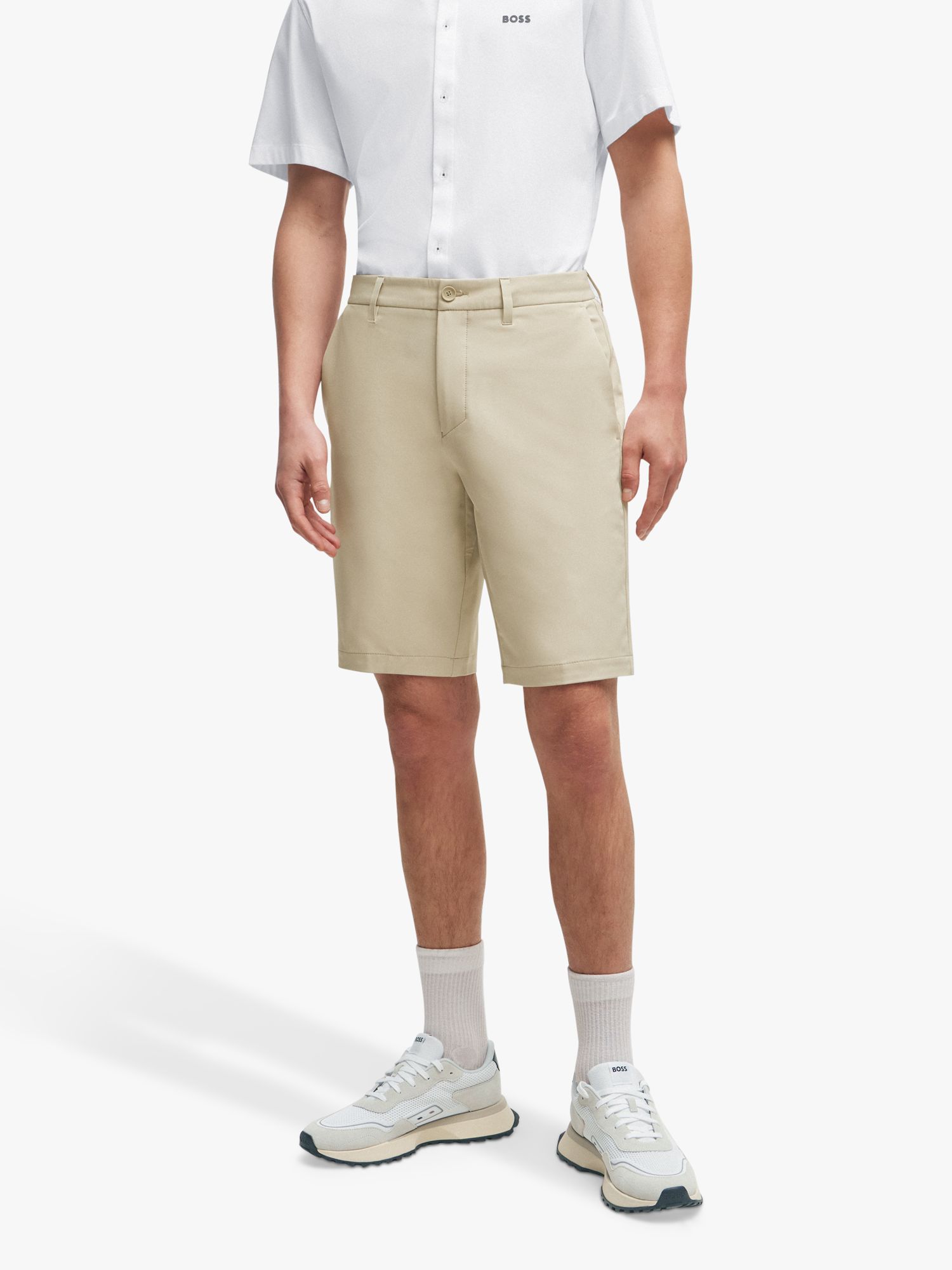 BOSS Commuter Shorts, Medium Beige at John Lewis & Partners