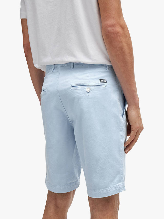 BOSS Slice Slim Fit Chino Shorts, Light/Pastel Blue