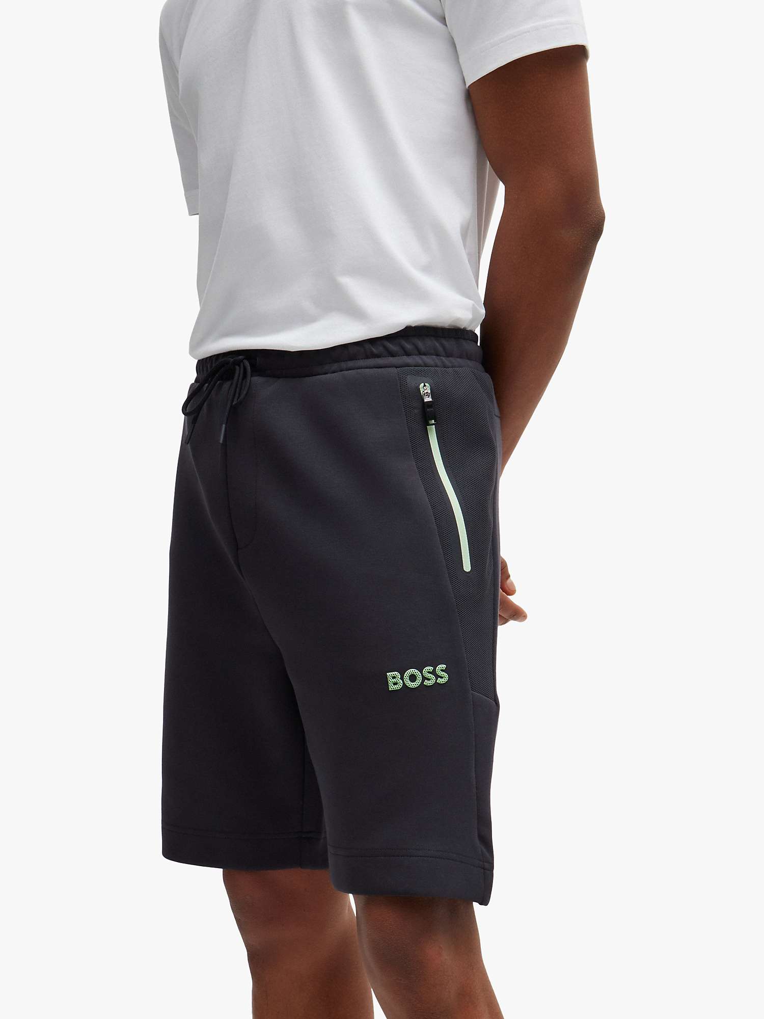 Buy BOSS Headlo Shorts, Charcoal Online at johnlewis.com