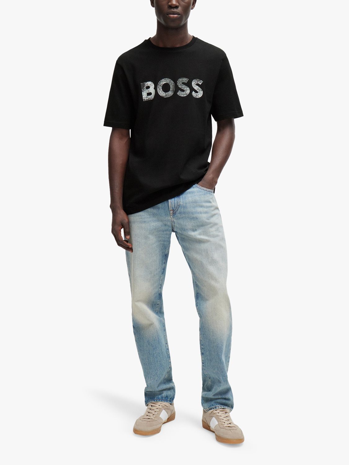 BOSS Regular Fit Lightweight T-Shirt, Black, M