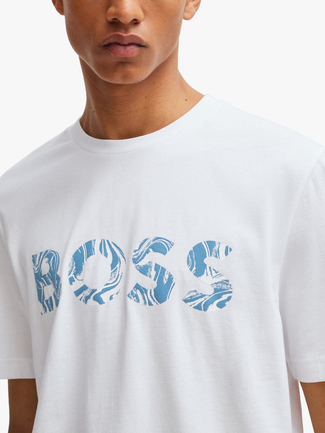 BOSS Bossocean Cotton Logo T-Shirt, White, XXXXXL