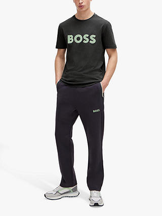 BOSS Large 3D Mesh Logo T-Shirt, Charcoal