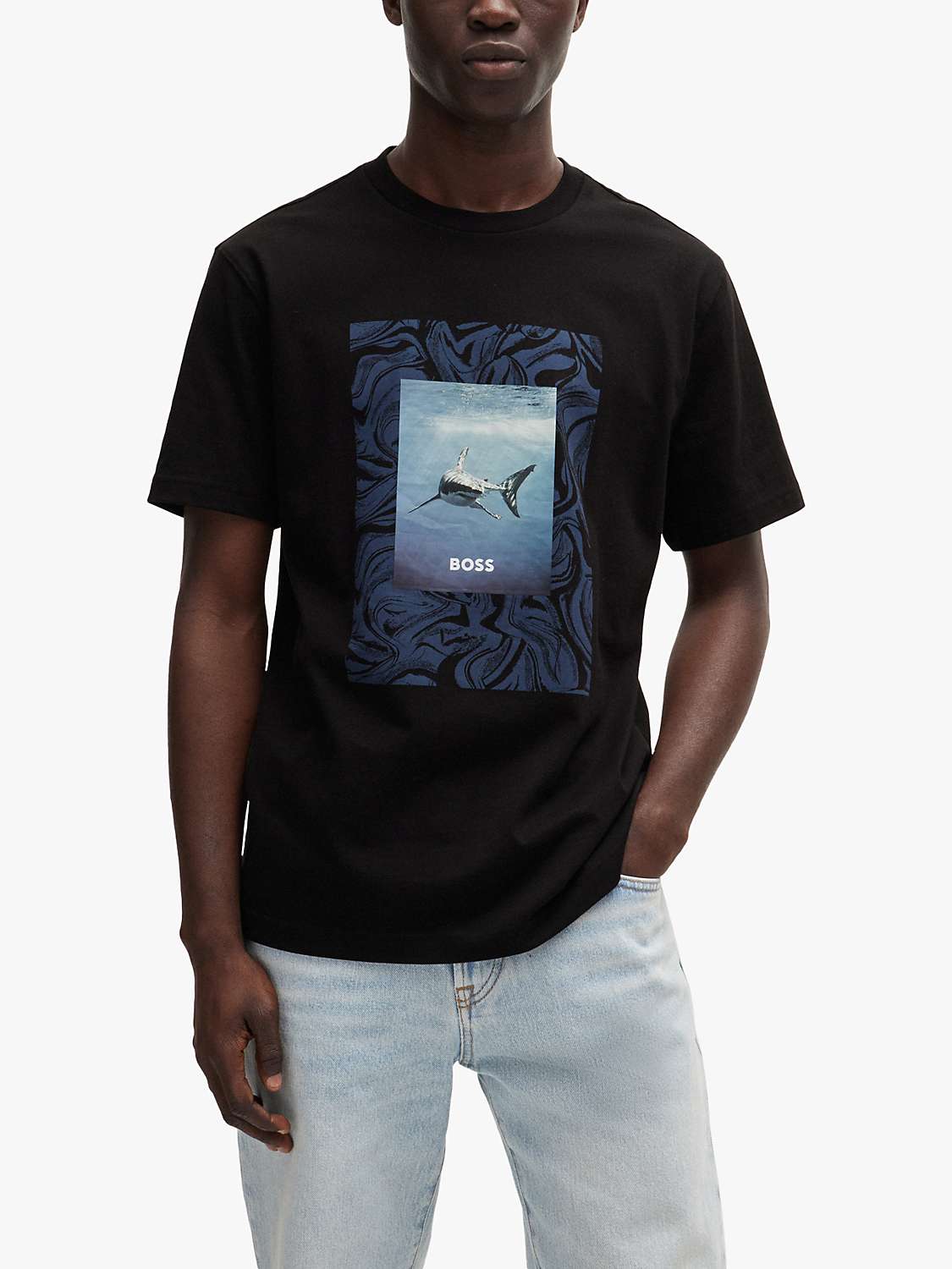 Buy BOSS Tucan Graphic T-Shirt, Black Online at johnlewis.com