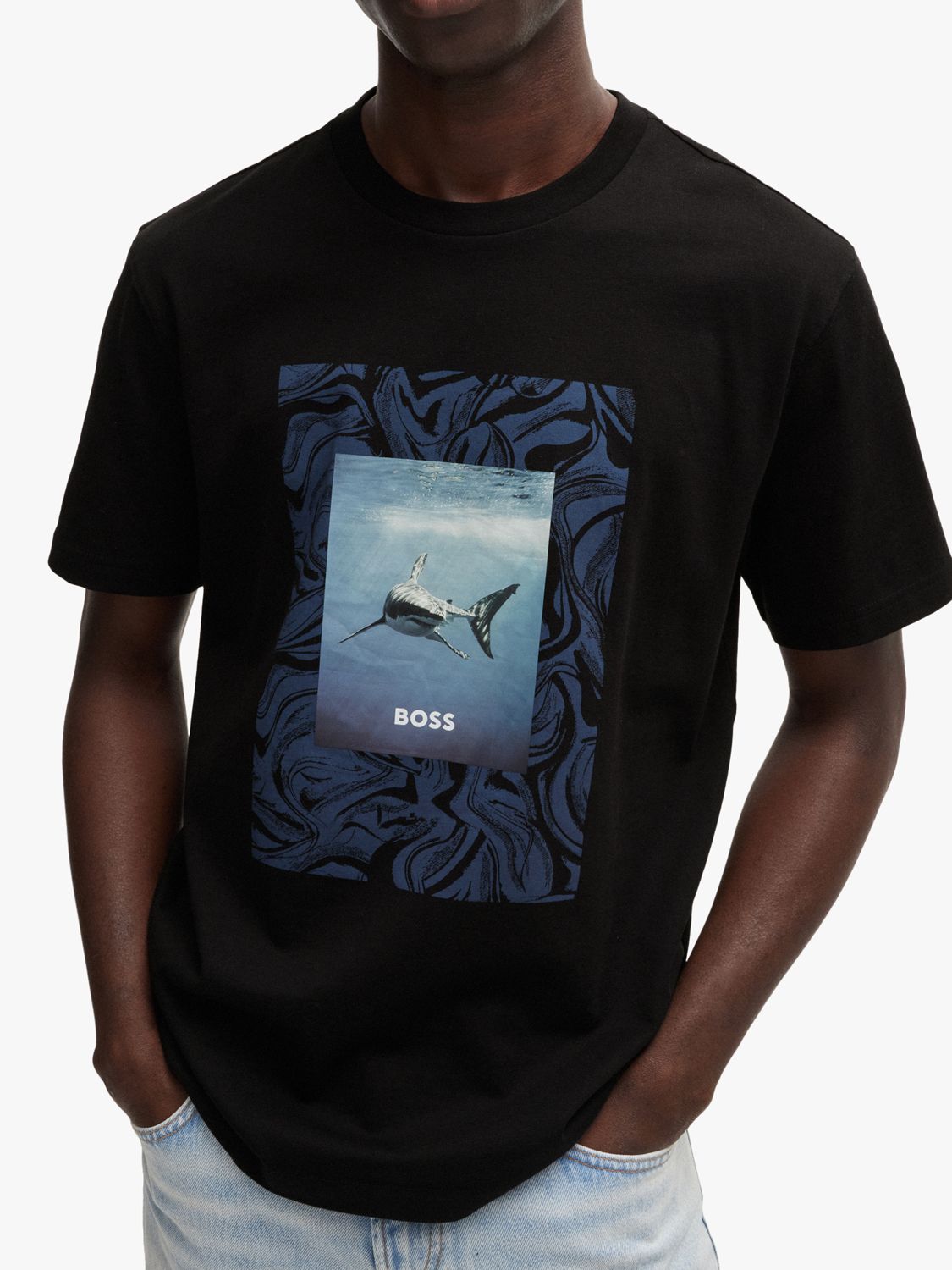 BOSS Tucan Graphic T-Shirt, Black, M