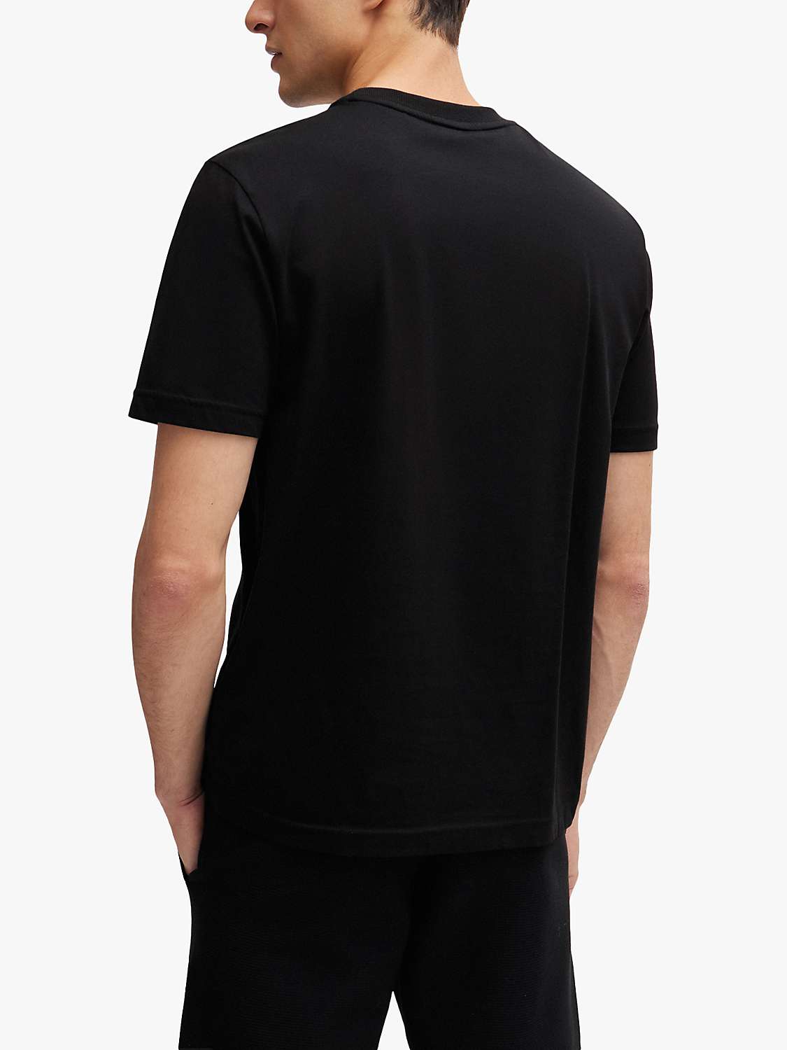 Buy BOSS Tee 001 Cotton T-Shirt, Black Online at johnlewis.com