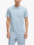 BOSS Tiburt Textured T-Shirt, Pastel Blue
