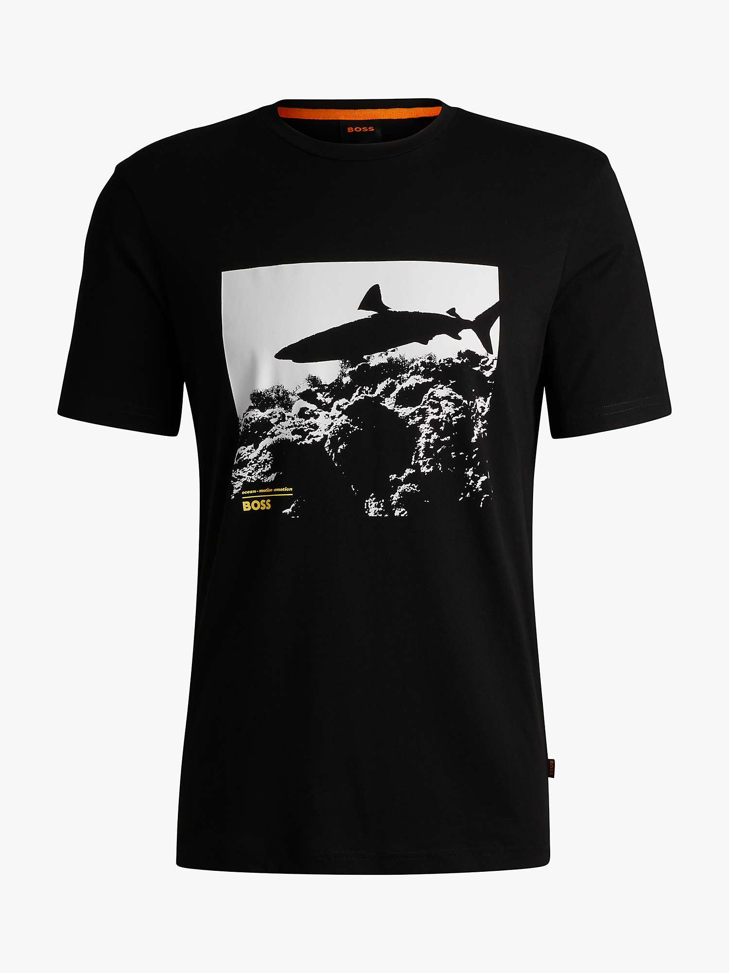 Buy BOSS Sea Horse Graphic T-Shirt, Black Online at johnlewis.com