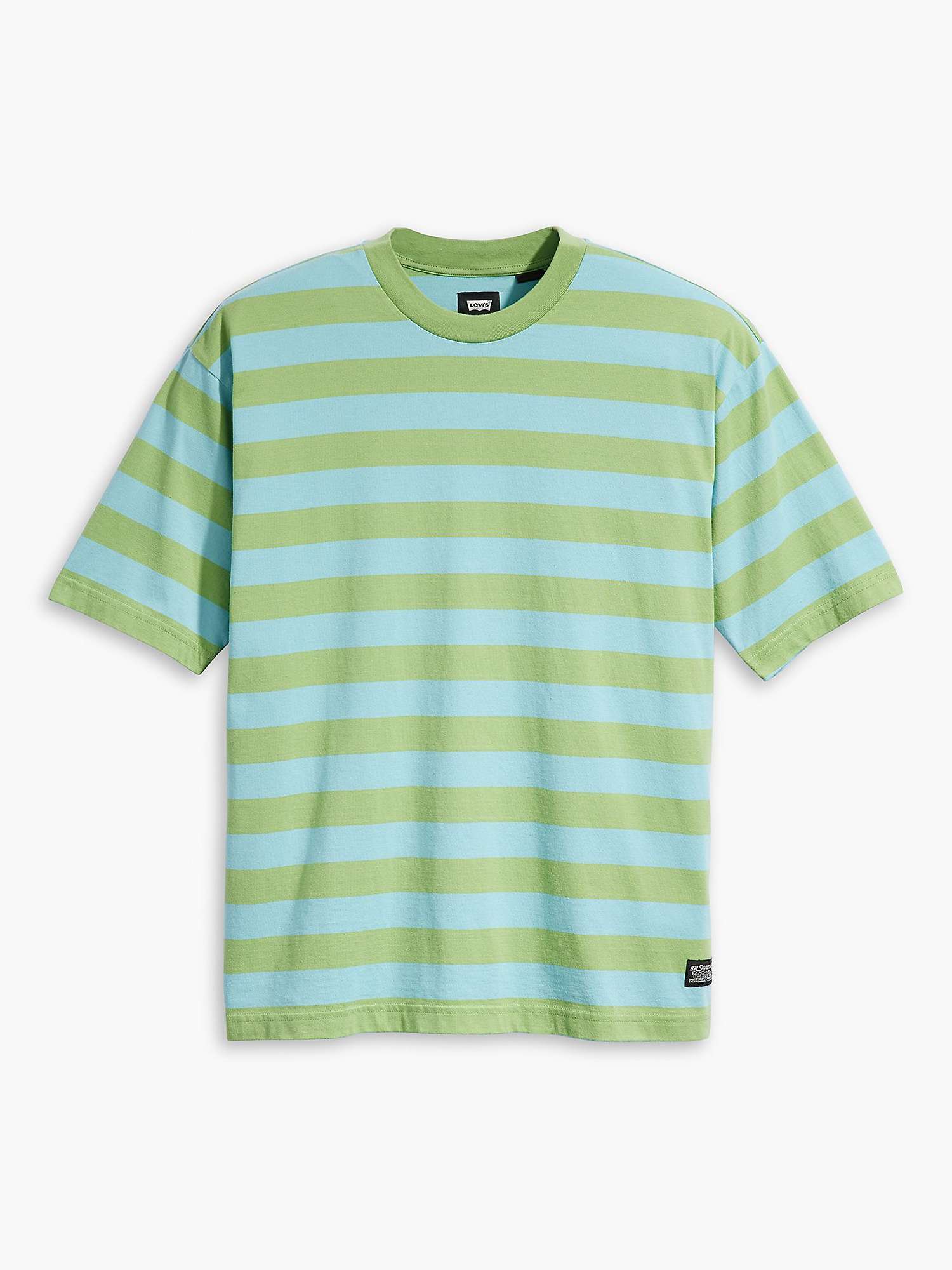 Buy Levi's Skate Small Stripe Graph T-Shirt, Blue/Grey Online at johnlewis.com
