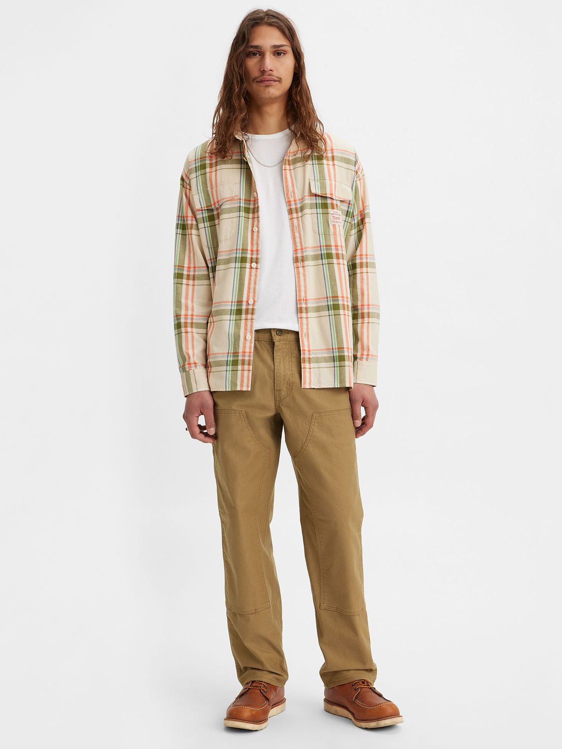 Levi's Workwear 565 Jeans, Brown at John Lewis & Partners