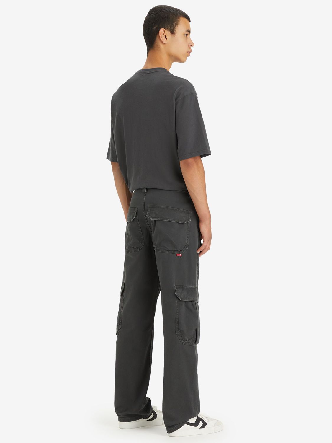 Buy Levi's Loose Cargo Trousers, Black Online at johnlewis.com
