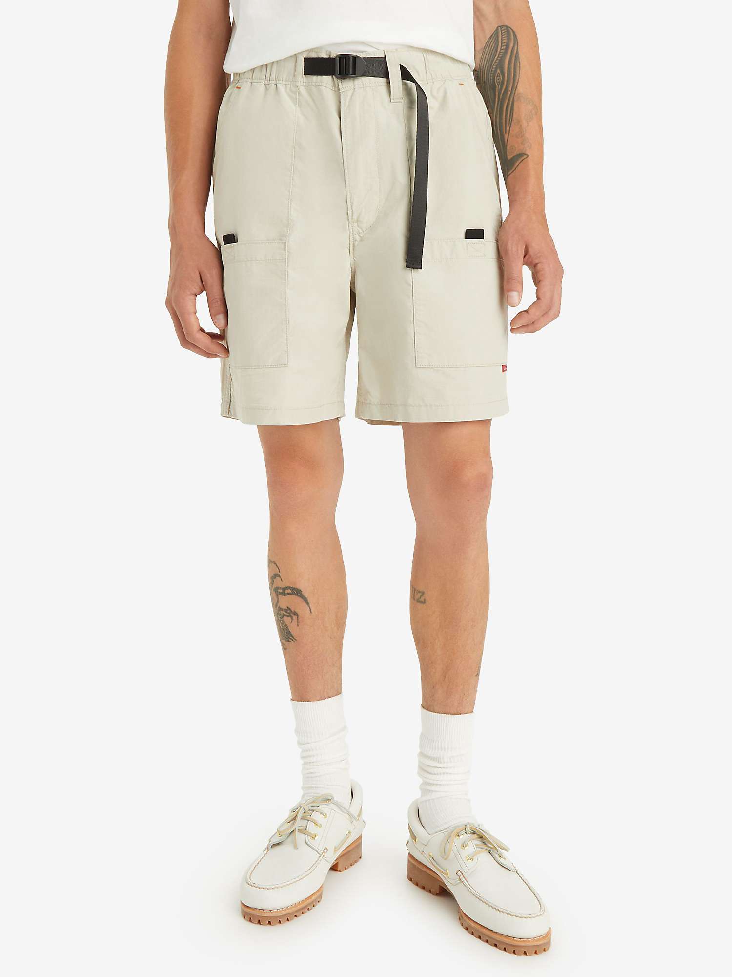 Buy Levi's Utility Belted Shorts, Feather Gray Online at johnlewis.com