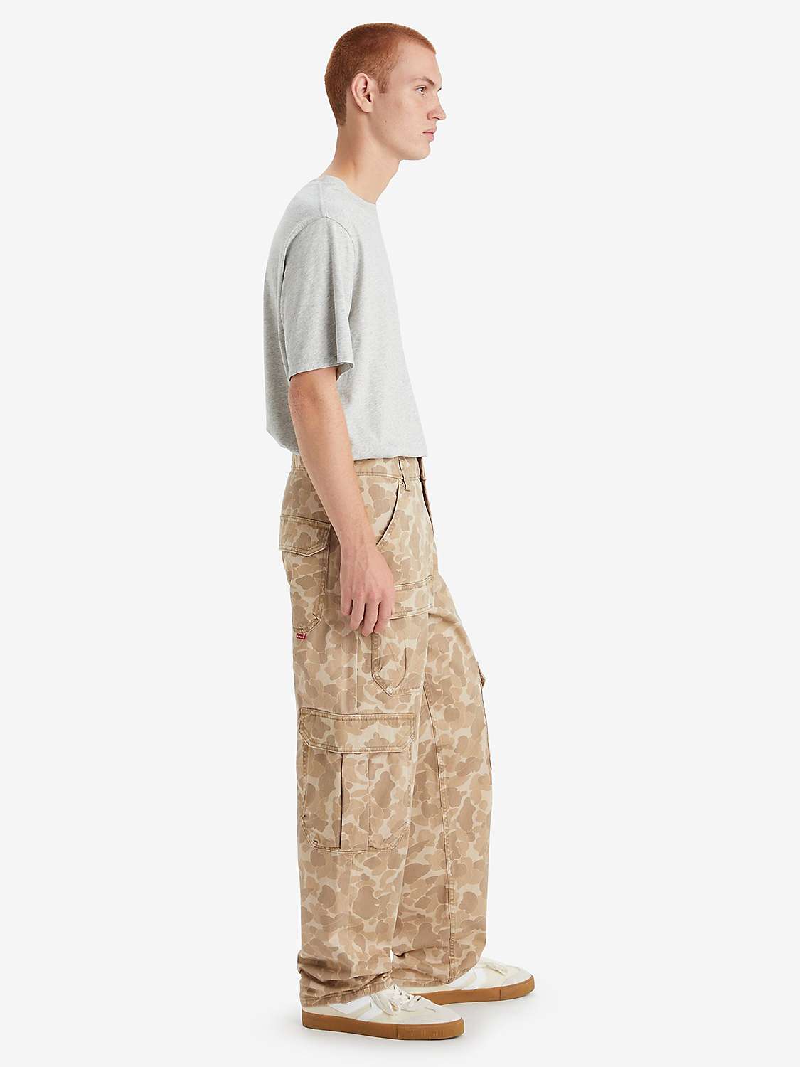 Buy Levi's Stay Loose Cargo Trousers, Green/Multi Online at johnlewis.com