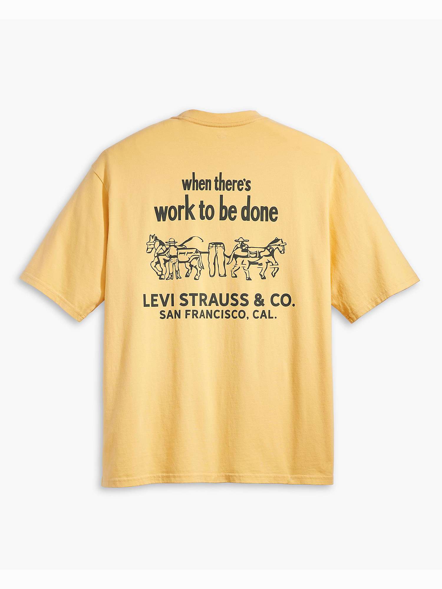 Buy Levi's Short Sleeve Workwear T-Shirt, Yellow Online at johnlewis.com