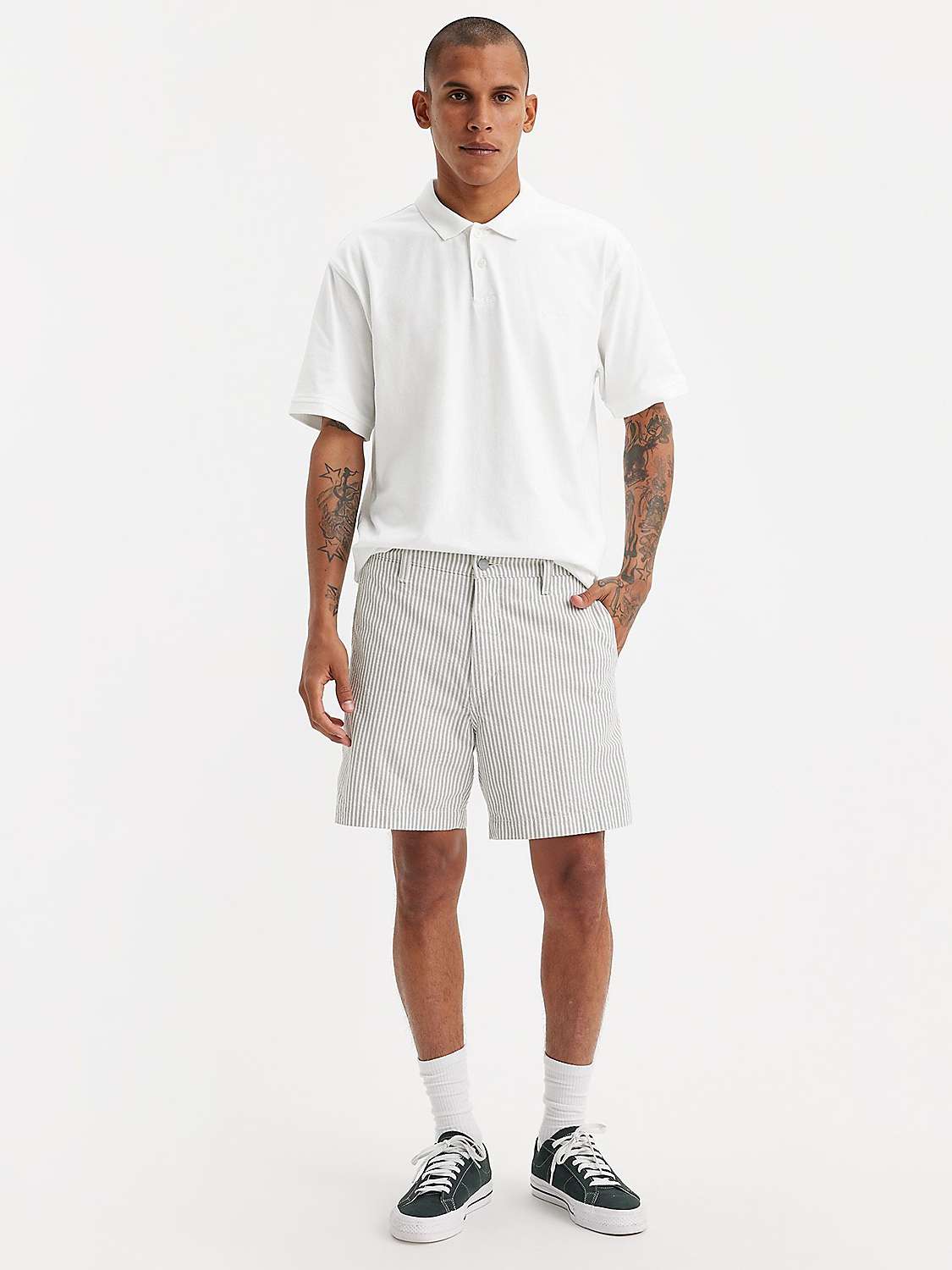 Buy Levi's XX Chino Authentic Marlon Stripe Shorts, Multi Online at johnlewis.com
