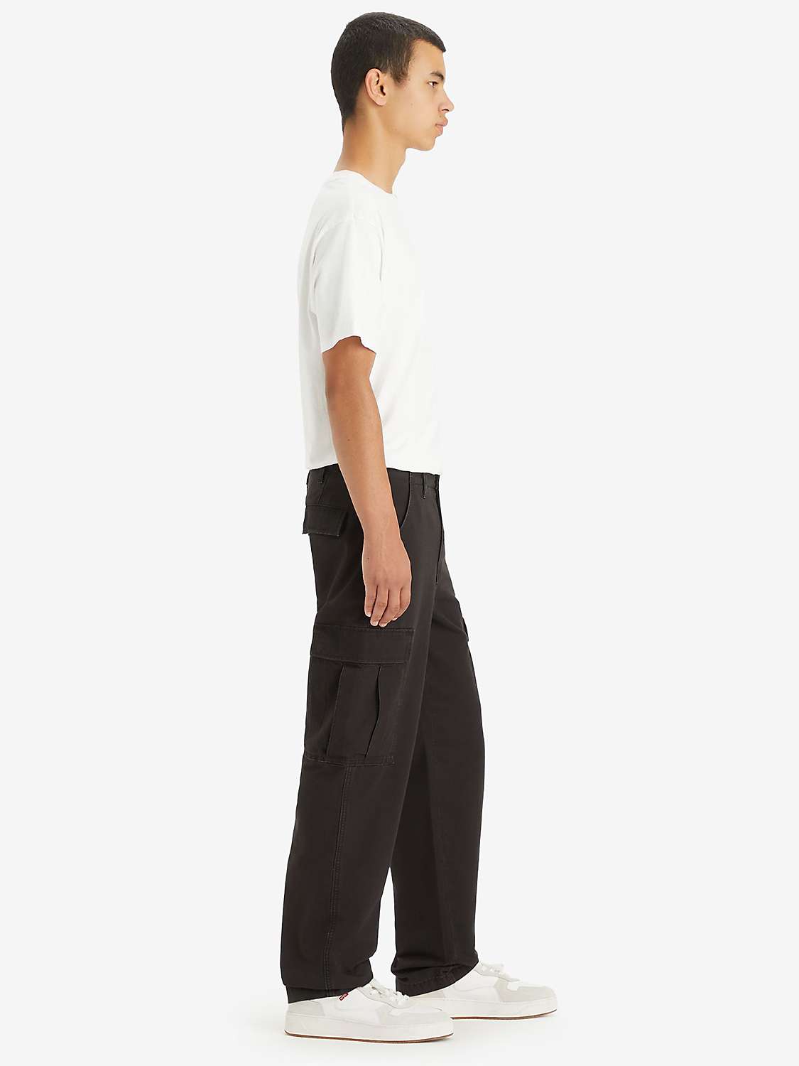 Buy Levi's XX Straight Fit Cargo Trousers, Meteorite Canvas Online at johnlewis.com