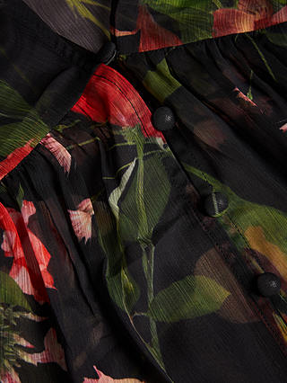 Ted Baker Emileee Floral Mini Cover Up Dress, Black/Multi