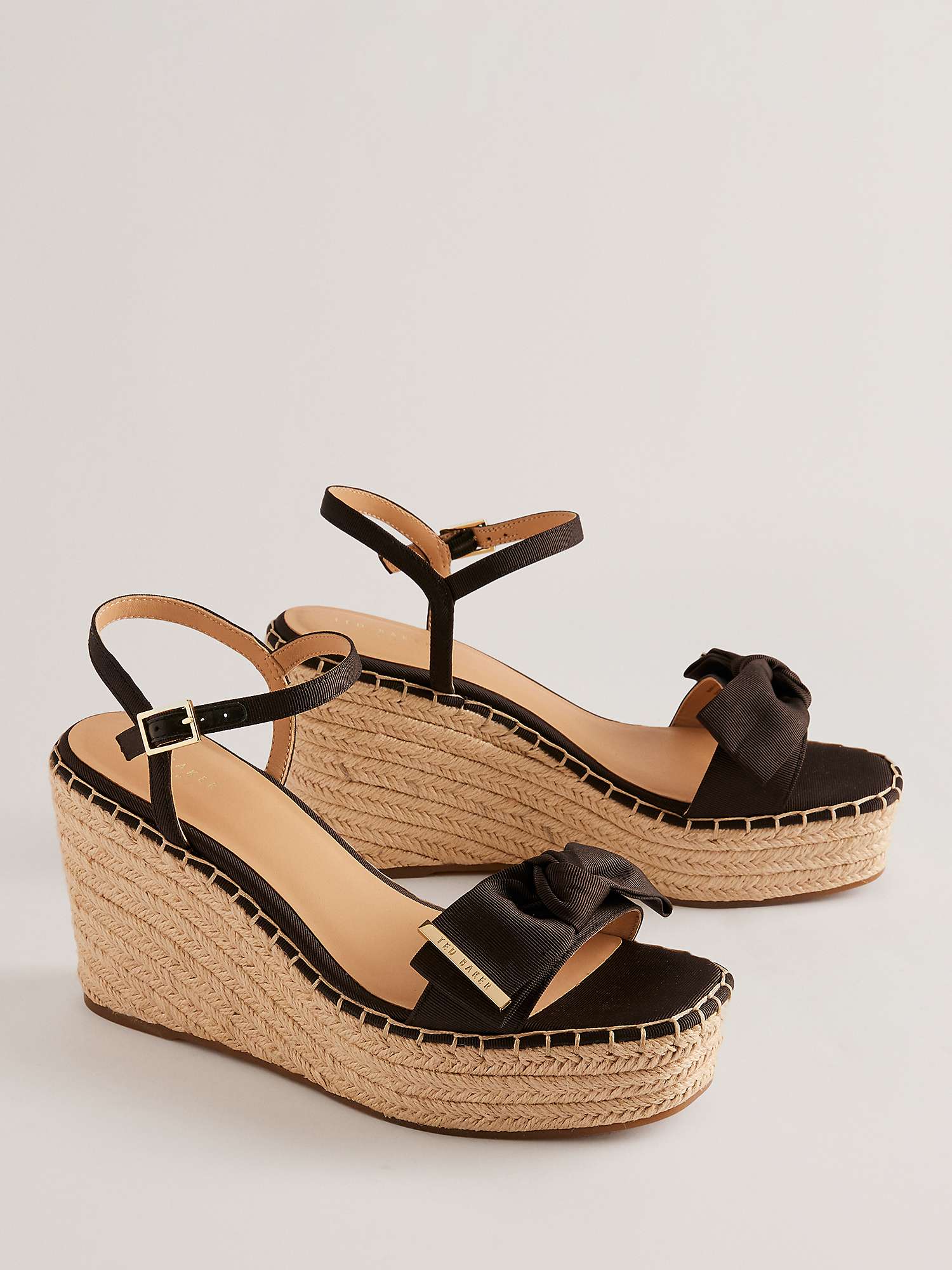 Buy Ted Baker Geiia Espadrille Wedge Bow Detail Sandals Online at johnlewis.com