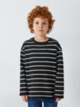 John Lewis Kids' Breton Stripe Top, Black