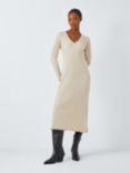 John Lewis ANYDAY Ribbed Knit Maxi Dress, Natural