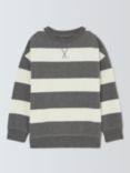 John Lewis Kids' Striped Sweatshirt, Grey