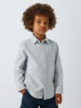 John Lewis Kids' Patch Pocket Oxford Stripe Shirt, Blue