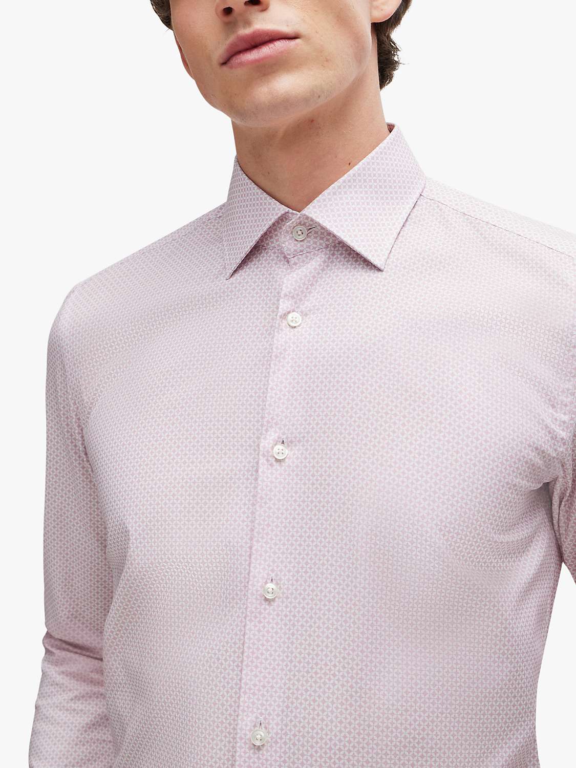 Buy BOSS Slim Fit Shirt, Light/Pastel Pink Online at johnlewis.com