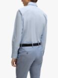 BOSS Hank Slim Fit Pinstripe Shirt, Pastel Blue/White