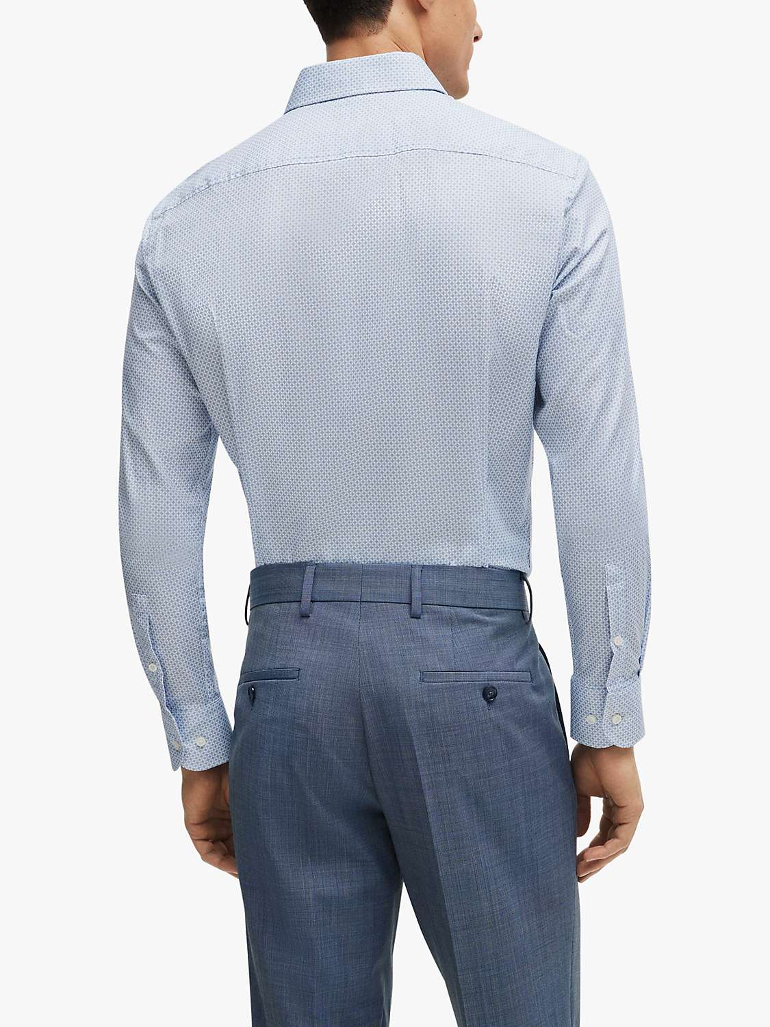 Buy BOSS H-Hank Kent Long Sleeve Shirt, Light/Pastel Blue Online at johnlewis.com