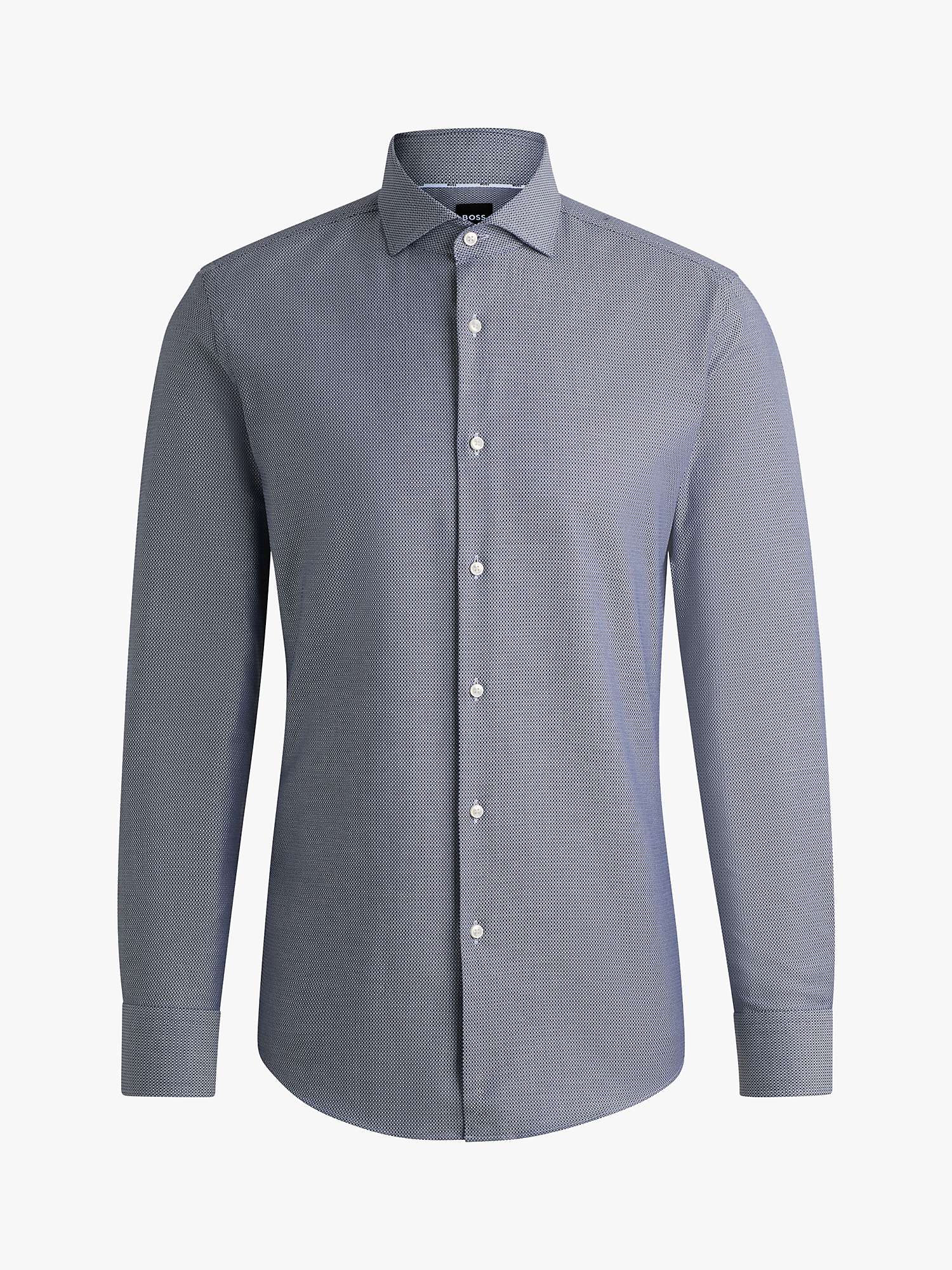 Buy BOSS H-Hank Spread Slim Fit Shirt, Navy Online at johnlewis.com