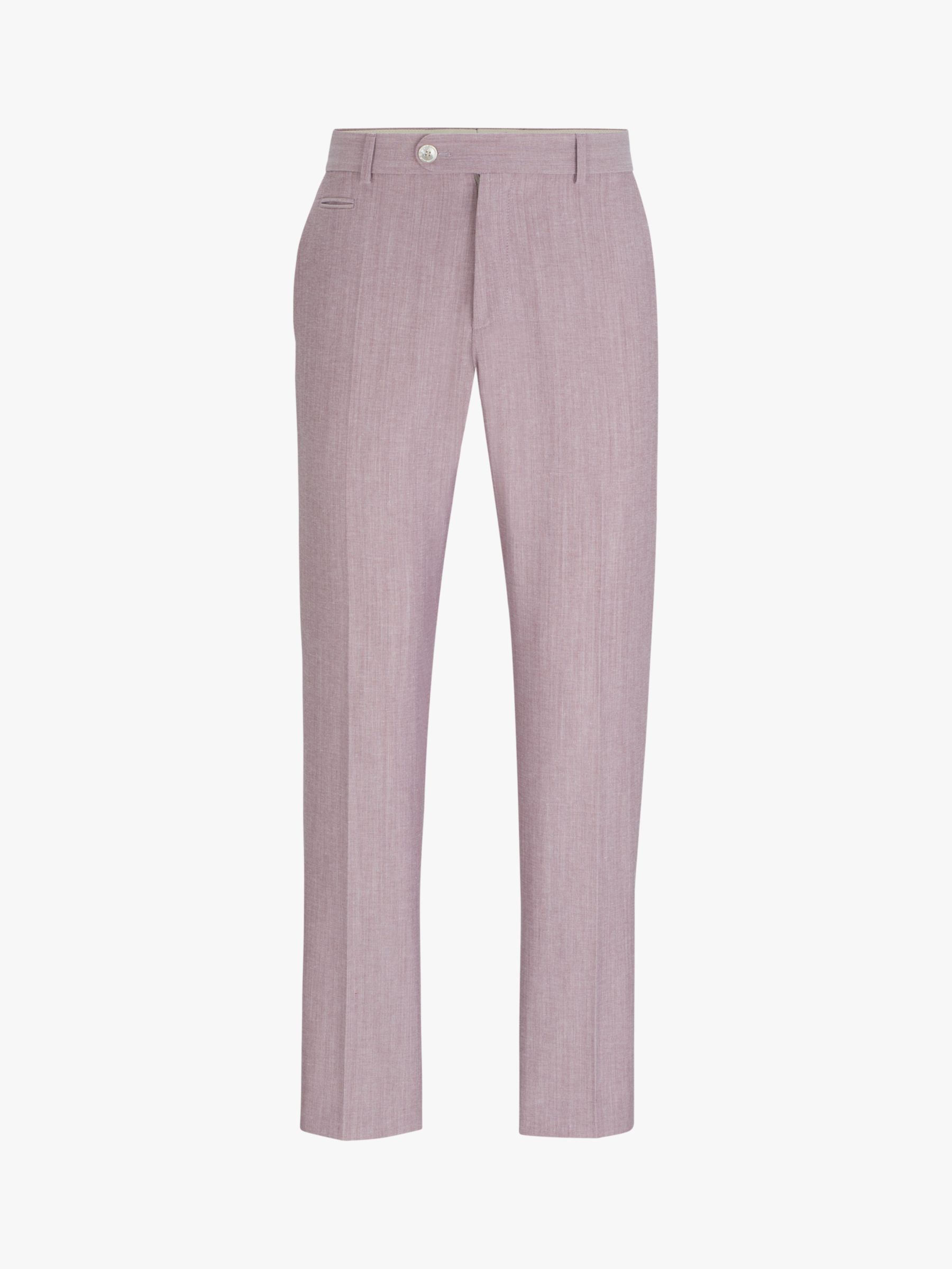 BOSS Slim Fit Heritage Trousers, Light Purple, 40R