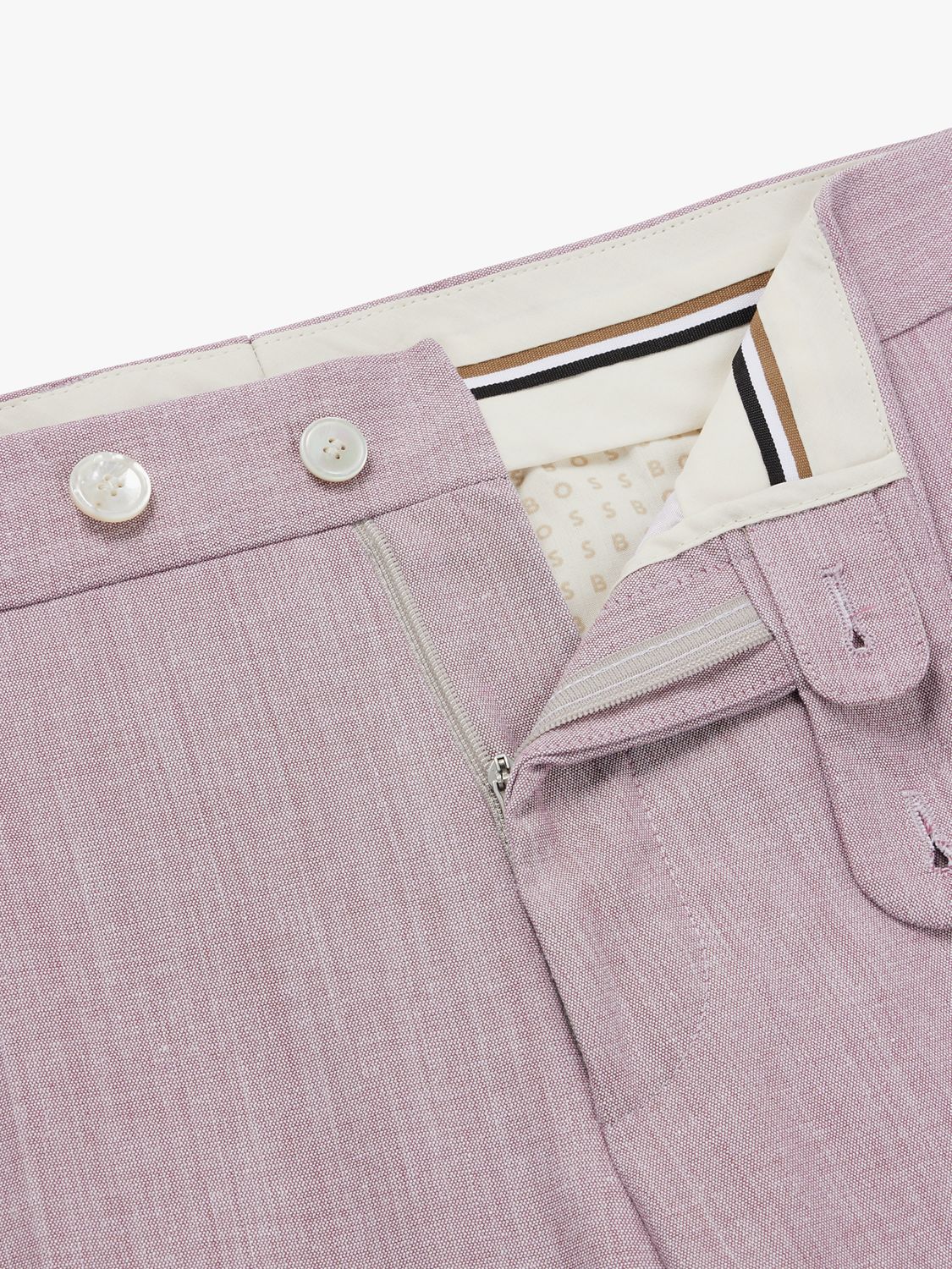 Buy BOSS Slim Fit Heritage Trousers, Light Purple Online at johnlewis.com