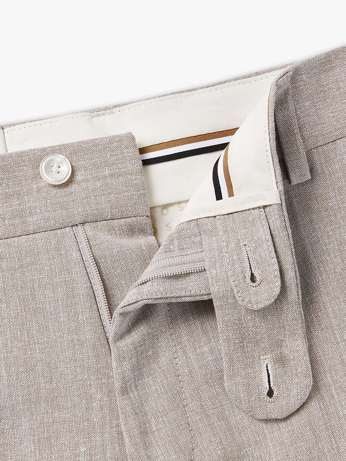 Buy BOSS H-Genius 242 Trousers, Medium Beige Online at johnlewis.com