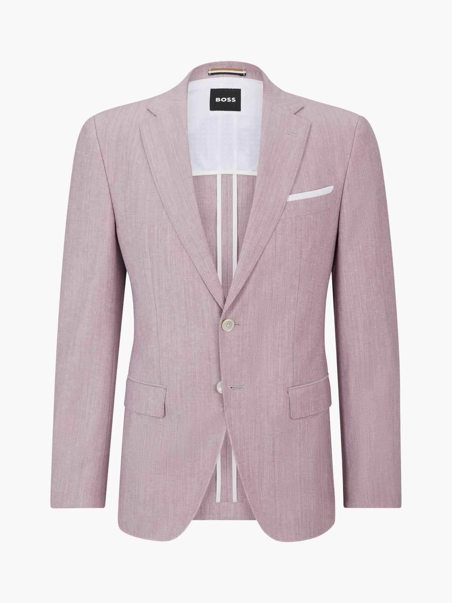 Buy BOSS H-Hutson Slim Fit Suit Jacket, Pink Online at johnlewis.com