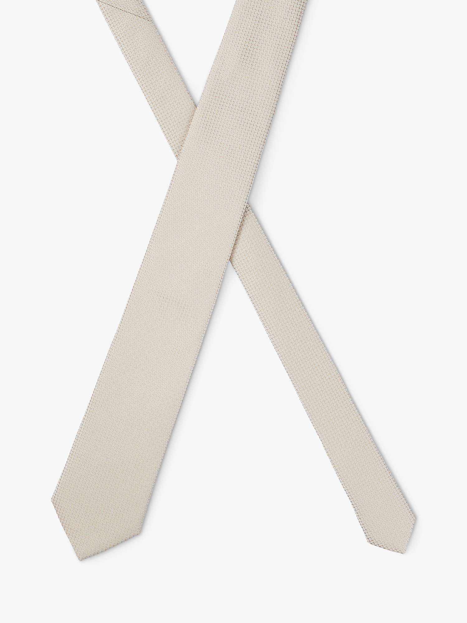 Buy BOSS Tailored Timeless Silk Blend Tie, Light Beige Online at johnlewis.com