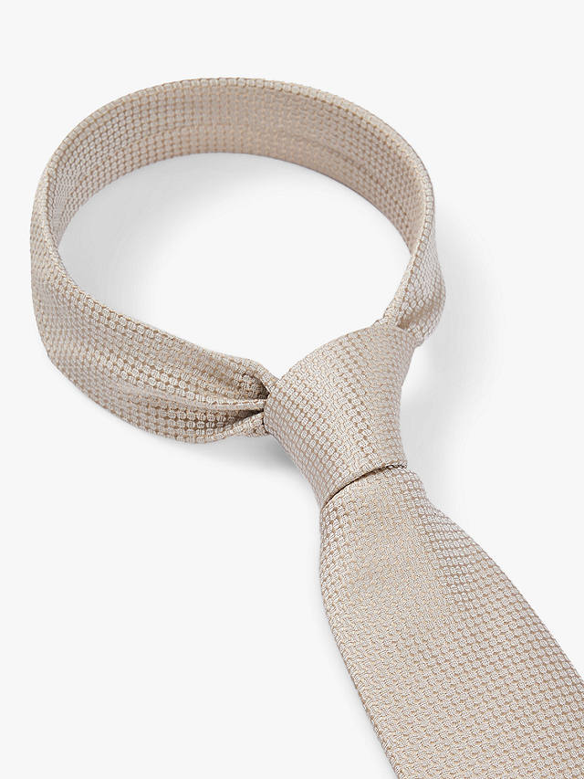 BOSS Tailored Timeless Silk Blend Tie, Light Beige
