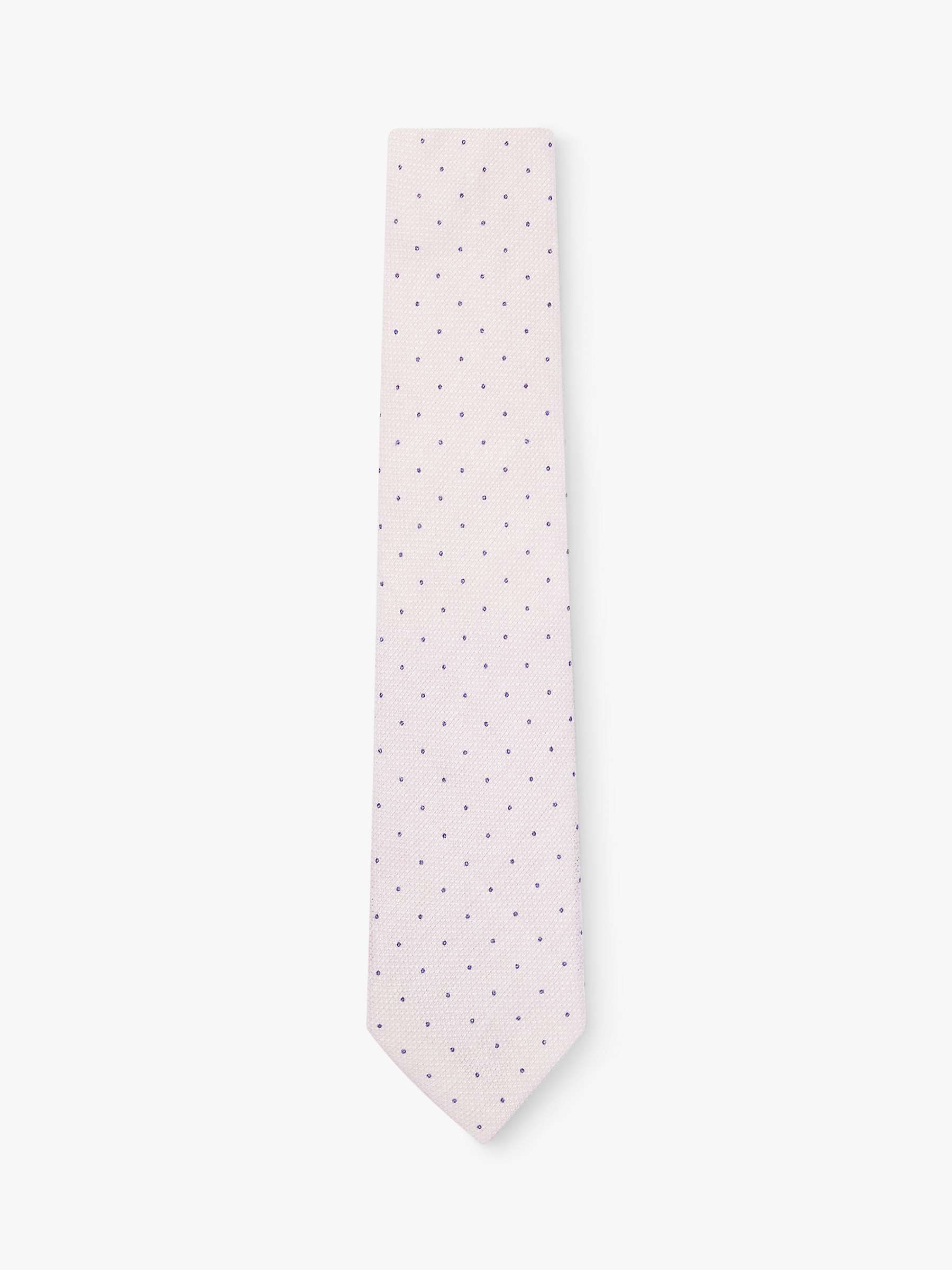 Buy BOSS Linen Blend Tie, Light Pink Online at johnlewis.com